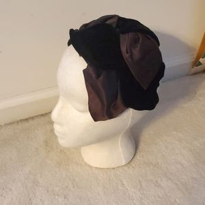 Vintage black layered petal cut headband hat